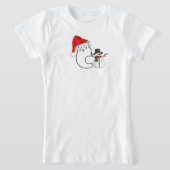 White letter c christmas gift  tシャツ (レイダウン)