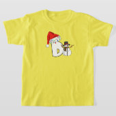 White letter d christmas gift  tシャツ (レイダウン)