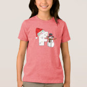 White letter f christmas gift  トライブレンドＴシャツ (正面)