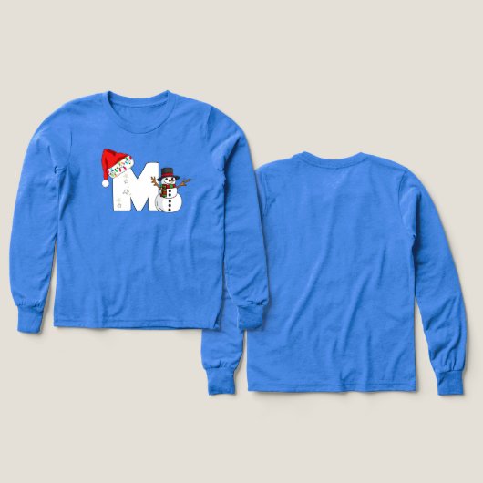 White letter m christmas gift  (デザイン 正面＆背面)