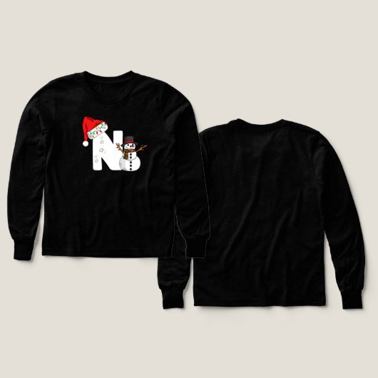 White letter n christmas gift  (デザイン 正面＆背面)