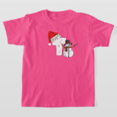 White letter t christmas gift  tシャツ (レイダウン)