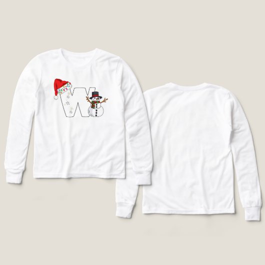 White letter w christmas gift  (デザイン 正面＆背面)