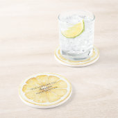 White Life Gives You Lemons Quote コースター (側面)