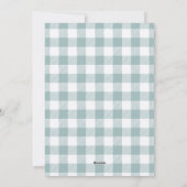 White light blue buffalo plaid photo Holiday Card シーズンカード (裏面)
