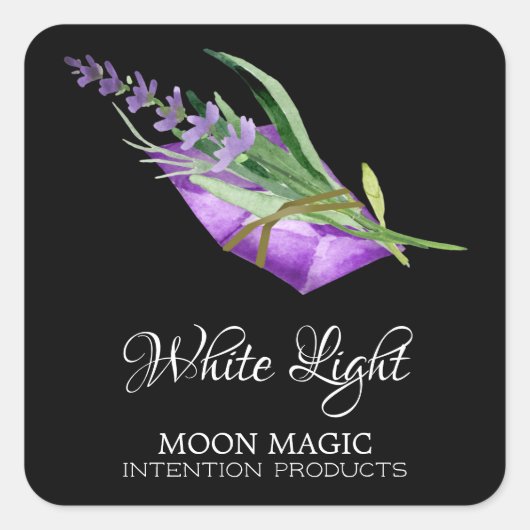 White Light Intention Candleラベル スクエアシール (正面)
