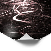 White Lightning Plasma Fractal Art ポスター (コーナー)