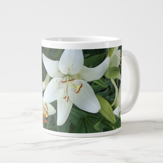 White Lilies ジャンボコーヒーマグカップ (正面右)