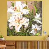 White Lilies Canvas Print キャンバスプリント (インサイチュ (リビング))