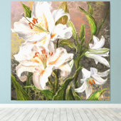 White Lilies Canvas Print キャンバスプリント (インサイチュ (ウッドフロア))