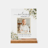 White Lilies Floral Funeral Celebration of Life アクリルサイン (正面)