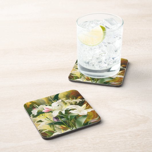 White Lilies in Bloom コースター (右側)
