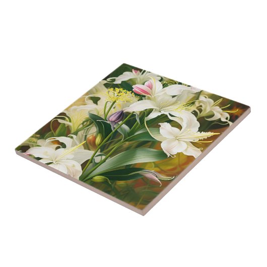 White Lilies in Bloom タイル (側面)