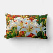 White Lilies Lumbar Pillow ランバークッション (正面)