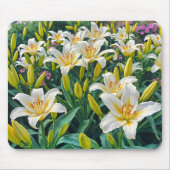 White Lilies Mouse Pad マウスパッド (正面)