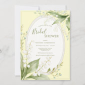 White Lillies of the Valley Yellow Bridal  招待状 (正面)