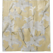 White Lily Blossom Glam 3a シャワーカーテン (正面)