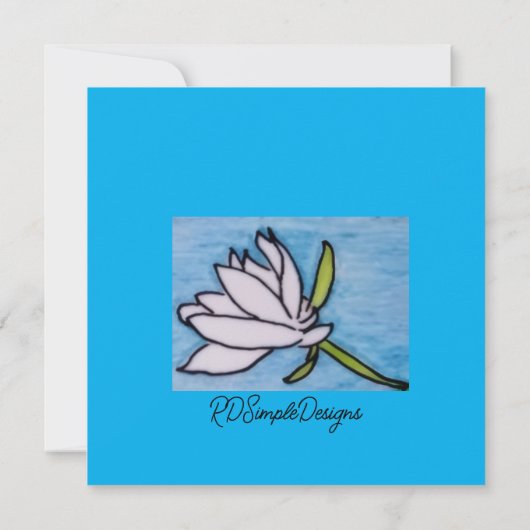 White Lily Flat Card (裏面)