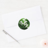 White Lily of the Valley Stickers ラウンドシール (封筒)