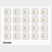 White Lily Remembrance Candle Sticker スクエアシール (シート)