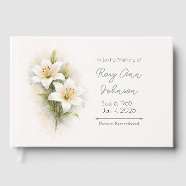 White Lily Sympathy Remembrance Book ゲストブック