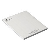 White Linen Burlap Gray Typography ノートパッド (アングル)