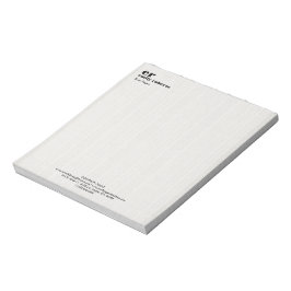 White Linen Burlap Gray Typography ノートパッド