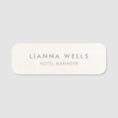 White Linen (image)従業員 名札 (正面)