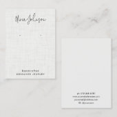 White Linen Pattern Jewelry Earring Display  名刺 (正面/裏面)