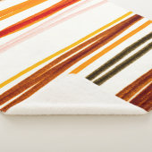 White Lines Pattern. Geometric Stripes Ink Drawing シェルパブランケット (3/4)