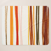 White Lines Pattern. Geometric Stripes Ink Drawing シェルパブランケット (正面(横))