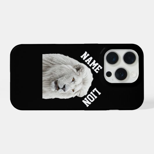 White Lion Phone case iPhoneケース (裏面横)