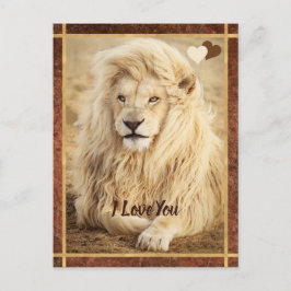 White Lion Photo I Love You ポストカード