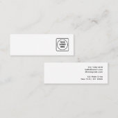 White Logo | Custom Jewelry Stud Earring Branding スキニー名刺 (正面/裏面)