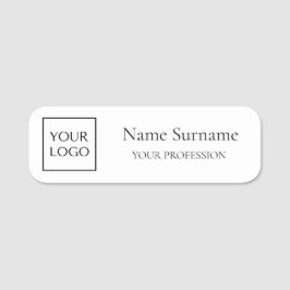 White Logo Promotional 名札