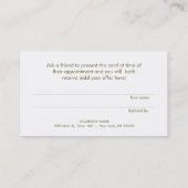 White Lotus ホリスティック Health Referral Card 紹介カード (裏面)