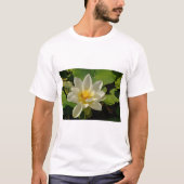 White Lotus flowers in a pond Tシャツ (正面)