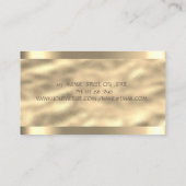 White Lotus Gold Stripe Rose Gold Holographic Ink 名刺 (裏面)