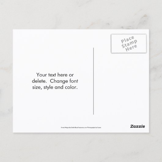 White Magnolia Flower Personalized ポストカード (裏面)