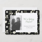 White Magnolia on Black写真の日付を保存 セーブザデート (裏面)