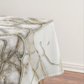 White Marble and Pearl Leaf structure テーブルクロス (インサイチュ)