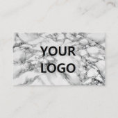 White Marble Business Cardロゴ名の情報 名刺 (正面)