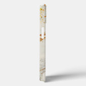 White marble chic gold glitter monogram Case-Mate iPhoneケース (裏面 / 右)