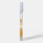 White marble chic gold glitter monogram Case-Mate iPhoneケース (裏面 / 右)