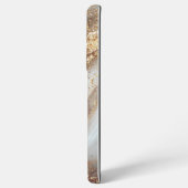 white marble chic gold glitter monogram samsung galaxyケース (裏面横)