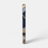 white marble chic gold glitter monogram samsung galaxyケース (左側面)