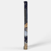 white marble chic gold glitter monogram samsung galaxyケース (右側面)