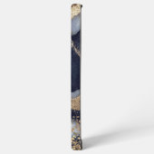 white marble chic gold glitter monogram samsung galaxyケース (左側面)