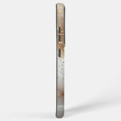 white marble chic gold glitter monogram samsung galaxyケース (右側面)