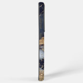 white marble chic gold glitter monogram samsung galaxyケース (右側面)